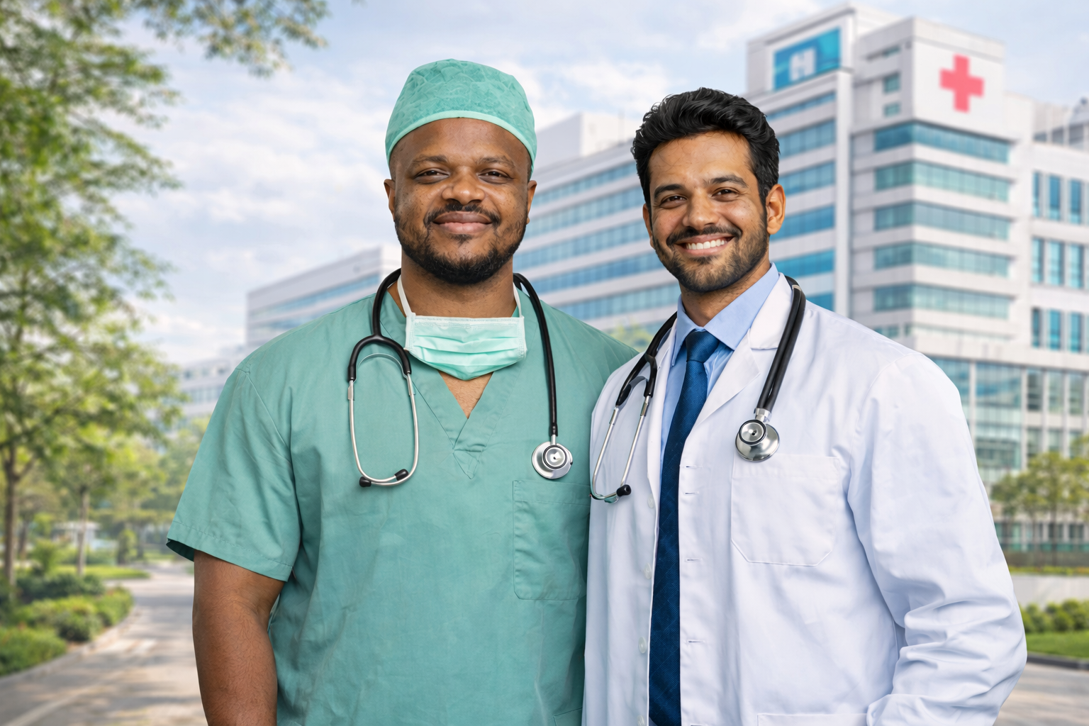 Doctors representing Ghana and India medical travel support